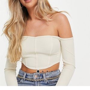 Rebellious fashion off shoulder corset top